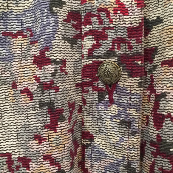 Vintage 90s jacket with jacquard like pattern - Picture 2 of 4